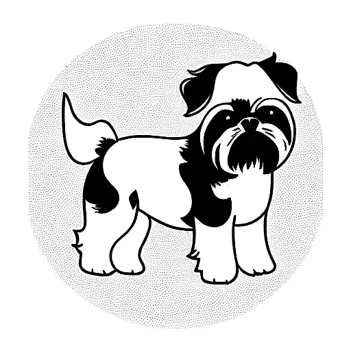 shih tzu tattoo design idea