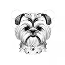 shih tzu tattoo design idea
