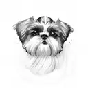shih tzu tattoo design idea