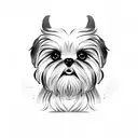 shih tzu tattoo design idea