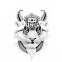 Peruvian animals tattoo design idea