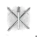 sword wrapped with vines  tattoo design idea