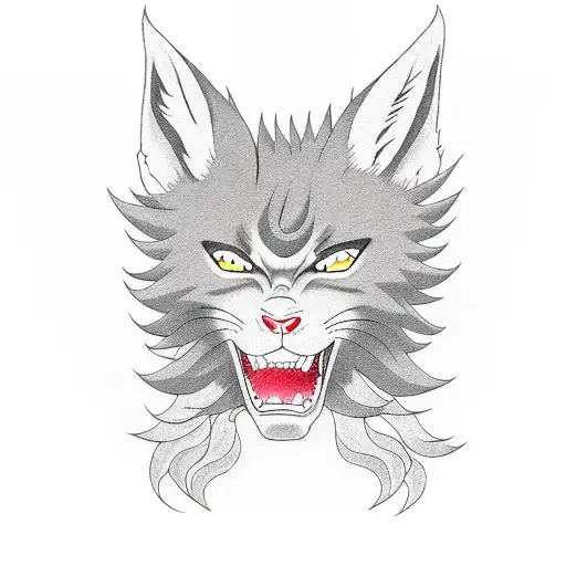 kurama and Naruto  tattoo design idea