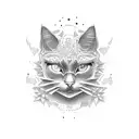 ghost of a cat tattoo design idea