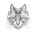 ghost of a cat tattoo design idea