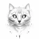 ghost of a cat tattoo design idea