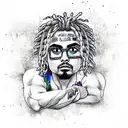 lil pump tattoo design idea