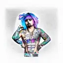 lil pump tattoo design idea