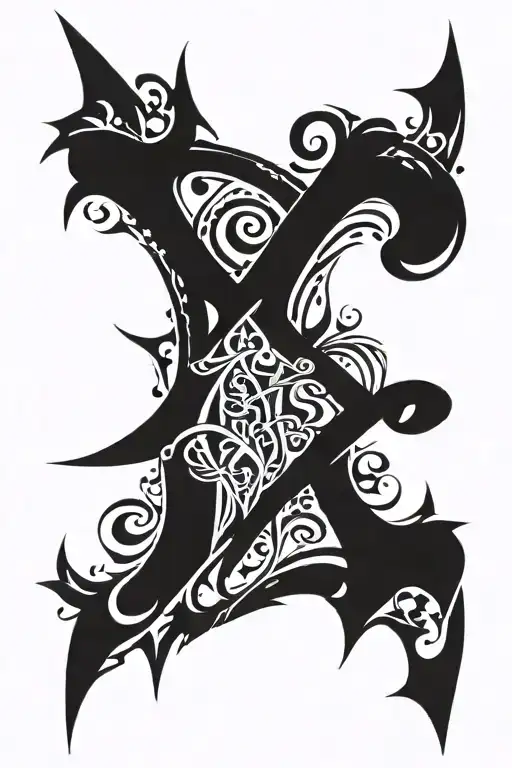 gothic letters tattoo design idea