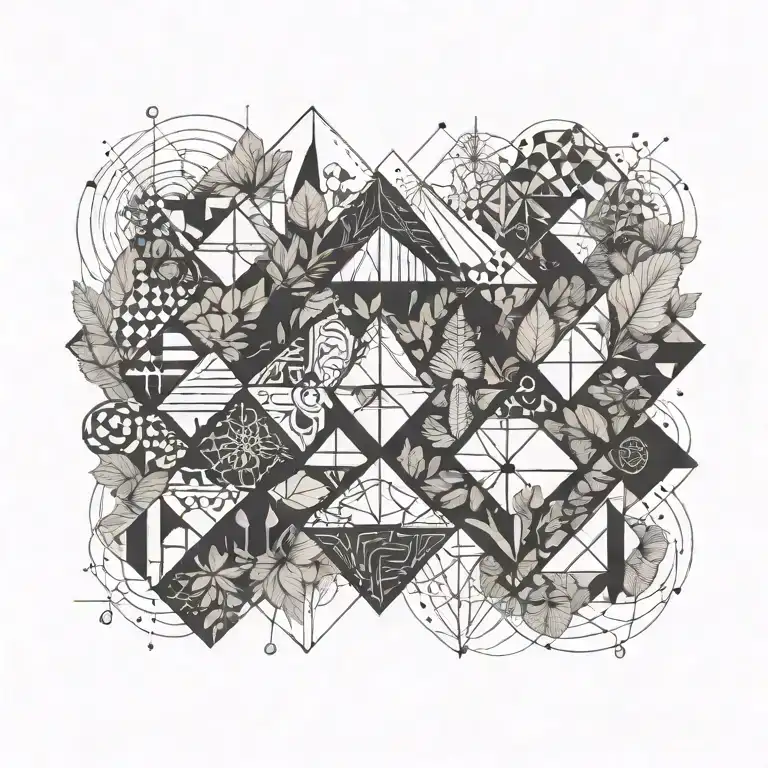 natural elements tattoo design idea