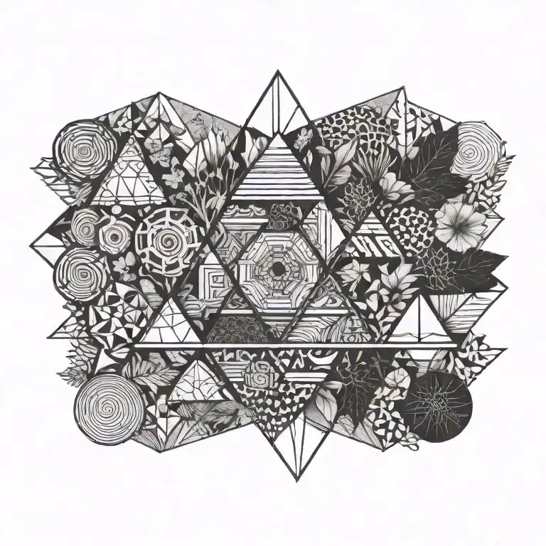 natural elements tattoo design idea