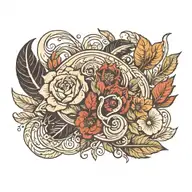 natural elements tattoo design idea