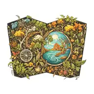natural elements tattoo design idea
