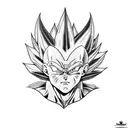 majin vegeta tattoo design idea
