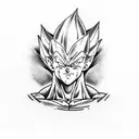 majin vegeta tattoo design idea