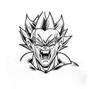 majin vegeta tattoo design idea