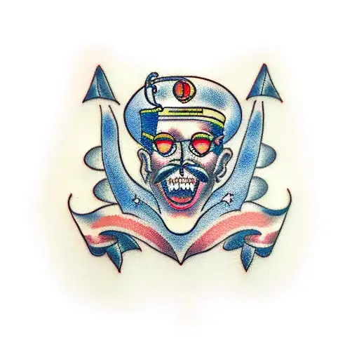 navy dentistry dad tattoo design idea