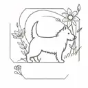 Little tattoo that reminds me of when my westie and I play outside together. Flowers, grass, and sunshine. No dog in it tattoo design idea