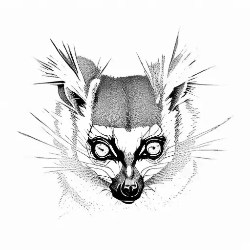 catta lemur tattoo design idea
