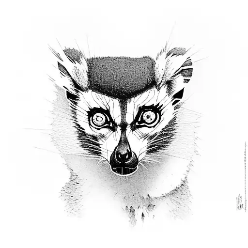 catta lemur tattoo design idea