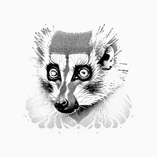 catta lemur tattoo design idea