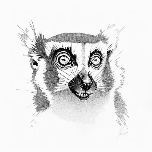 catta lemur tattoo design idea