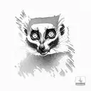 catta lemur tattoo design idea