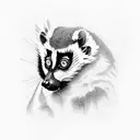 catta lemur tattoo design idea