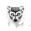 catta lemur tattoo design idea