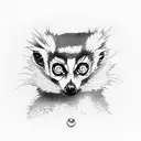 catta lemur tattoo design idea