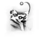catta lemur tattoo design idea