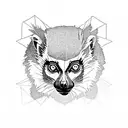 catta lemur tattoo design idea