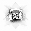 catta lemur tattoo design idea