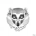 catta lemur tattoo design idea