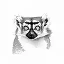catta lemur tattoo design idea