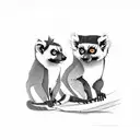 catta lemur tattoo design idea