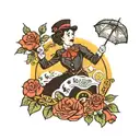 Mary poppins tattoo design idea