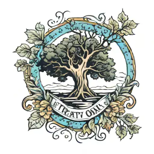 treaty oak revival tattoo design idea