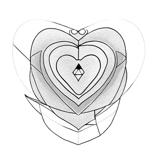 heart letter b and l tattoo design idea