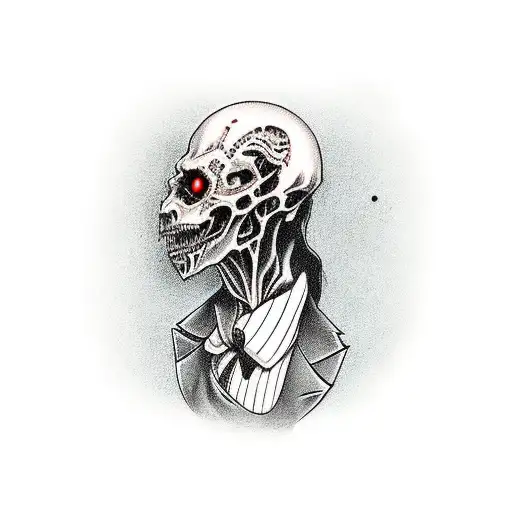  horror dracula tattoo design idea