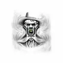  horror dracula tattoo design idea