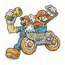 super mario, controler logo, need for speed, mario mushroom, hercules game tattoo design idea