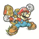 super mario, controler logo, need for speed, mario mushroom, hercules game tattoo design idea