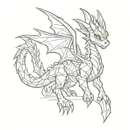 spyro crystal dragon tattoo design idea