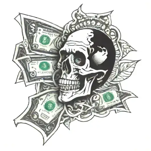 dirty money tattoo design idea