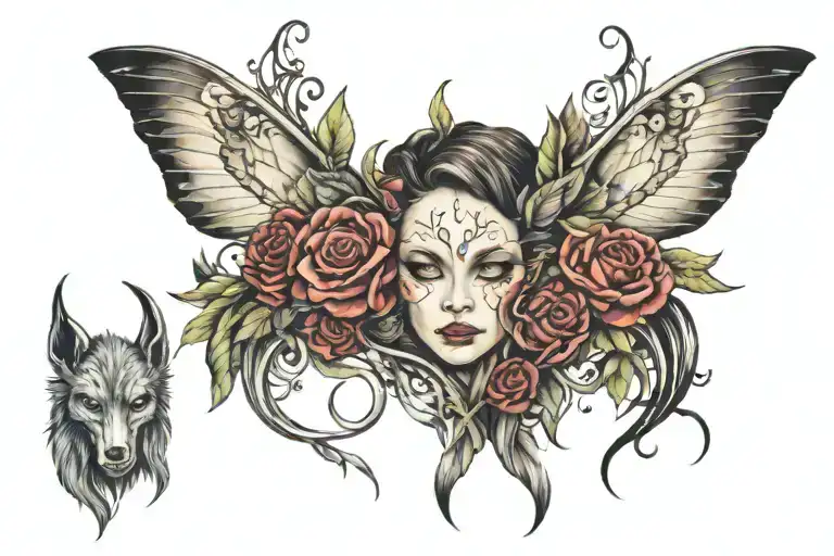 trauma and pain tattoo addiction lost girl inner child tattoo design idea