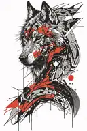 wolf face line pattern tattoo design tattoo design idea