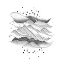 waves suminagashi full forearm tattoo design idea