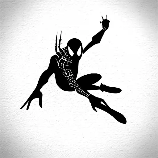 logo spiderman for ankle  tattoo design idea