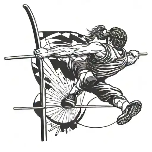 Pole Vault tattoo design idea